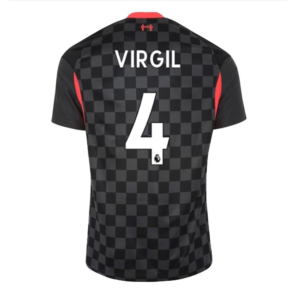 Camiseta Liverpool NO.4 Virgil 3ª Kit 2020 2021 Negro